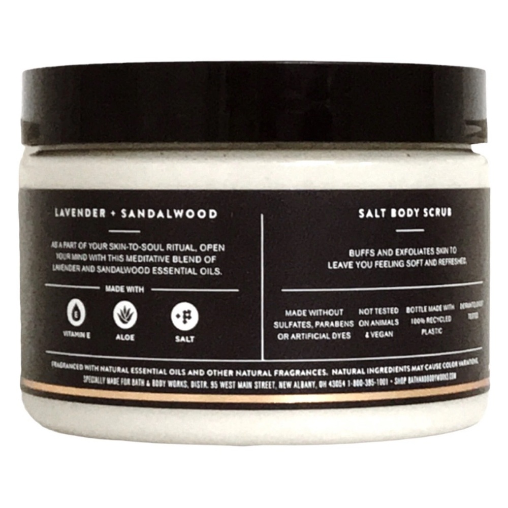 Bath & Body Works Open Your Mind Lavender Sandalwood‎ Salt Body Scrub 17 oz. NEW - Picture 2 of 5